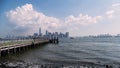 Panoramic buildings of new york in the manhattan area Royalty Free Stock Photo