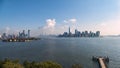 Panoramic buildings of new york in the manhattan area Royalty Free Stock Photo