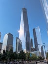 Panoramic buildings of new york in the manhattan area Royalty Free Stock Photo