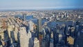 Panoramic buildings of new york in the manhattan area Royalty Free Stock Photo