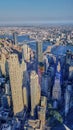 Panoramic buildings of new york in the manhattan area Royalty Free Stock Photo