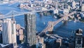 Panoramic buildings of new york in the manhattan area Royalty Free Stock Photo