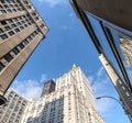 Panoramic buildings of new york in the manhattan area Royalty Free Stock Photo