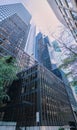 Panoramic buildings of new york in the manhattan area Royalty Free Stock Photo