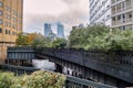 Panoramic buildings of new york in the manhattan area Royalty Free Stock Photo