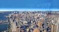 Panoramic buildings of new york in the manhattan area Royalty Free Stock Photo