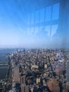 Panoramic buildings of new york in the manhattan area Royalty Free Stock Photo