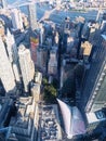 Panoramic buildings of new york in the manhattan area Royalty Free Stock Photo