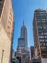 Panoramic buildings of new york in the manhattan area Royalty Free Stock Photo