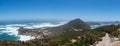 Panoramic Cape Of Good Hope with waves Royalty Free Stock Photo