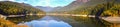 Panoramic Capilano Lake North Shore Mountains Watershed Vancouver BC Canada Royalty Free Stock Photo