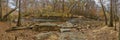 Panoramic Background Of A Mountain Stream In Tishomingo State Park.