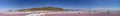 Panoramic of the center of the Spiral Jetty, m Royalty Free Stock Photo