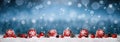 Panoramic christmas ornaments background Royalty Free Stock Photo