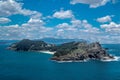 Panoramic of the Cies Islands in Vigo, Galicia Royalty Free Stock Photo