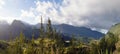 Panoramic of the Cirque de Salazie, Reunion Island, France Royalty Free Stock Photo