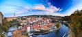 Panoramic cityscape Cesky Krumlov, Czech republic