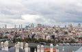 Panoramic cityscape with Galata Tower in Istanbul, Turkey