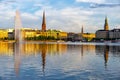 Panoramic cityscape of Hamburg