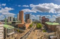 Panoramic cityscape Rotterdam on a sunny day Royalty Free Stock Photo