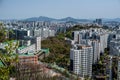 Panoramic cityscape of Seoul, capital of South Korea Royalty Free Stock Photo