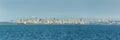 Panoramic cityscape of Vancouver, skyline view from the ocean British Columbia Canada Royalty Free Stock Photo