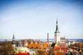 Cityscape view to old town of Tallinn, Estonia Royalty Free Stock Photo