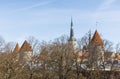 Cityscape view to old town of Tallinn, Estonia Royalty Free Stock Photo