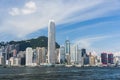 View of Victoria Harbour in Hong Kong. Royalty Free Stock Photo