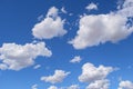 Panoramic clouds scape from summer day and blue background Royalty Free Stock Photo