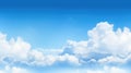 panoramic cloudscape with a clear blue sky Royalty Free Stock Photo