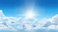 panoramic cloudscape with a clear blue sky Royalty Free Stock Photo