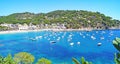 Panoramic of the coast of Calella de Palafrugell from the Camino de Ronda