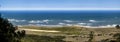 Panoramic of the coast in front of Mocha Island. Chile. Royalty Free Stock Photo