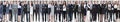 Panoramic collage of a group of successful young business people. Royalty Free Stock Photo