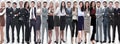 Panoramic collage of a group of successful young business people. Royalty Free Stock Photo