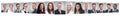 Panoramic collage of portraits of successful business people Royalty Free Stock Photo