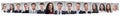 Panoramic collage of portraits of successful employees