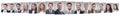 Panoramic collage of portraits of successful employees
