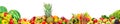 Panoramic collection of fruits and vegetables for skinali Royalty Free Stock Photo