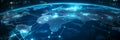 Panoramic computing infrastructure program framework data handling security. Measure connectivity artificial intelligence Royalty Free Stock Photo