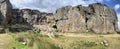Panoramic Cow and Calf Rocks, Ilkley, Yorkshire Royalty Free Stock Photo