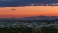 Panoramic day to night timelapse view of Madrid, Spain. Photo taken from the hills of Tio Pio Park, Vallecas