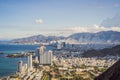 Panoramic daytime view of Nha Trang city, popular tourist destination in Vietnam Royalty Free Stock Photo