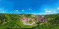 Panoramic 360 degree view of the stunning village Andlau in Alsace Royalty Free Stock Photo