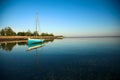 Panoramic dhow and ocean Royalty Free Stock Photo