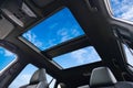 Panoramic double sunroof in a passenger car