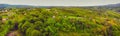 Panoramic drone shot of Serbian rural area in Levac