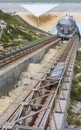 Panoramic elevator of the Monte de San Pedro in the city of Coruna, Galicia, Spain 06-27-2009