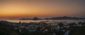 Panoramic evening view in Yalikavak Bay Royalty Free Stock Photo